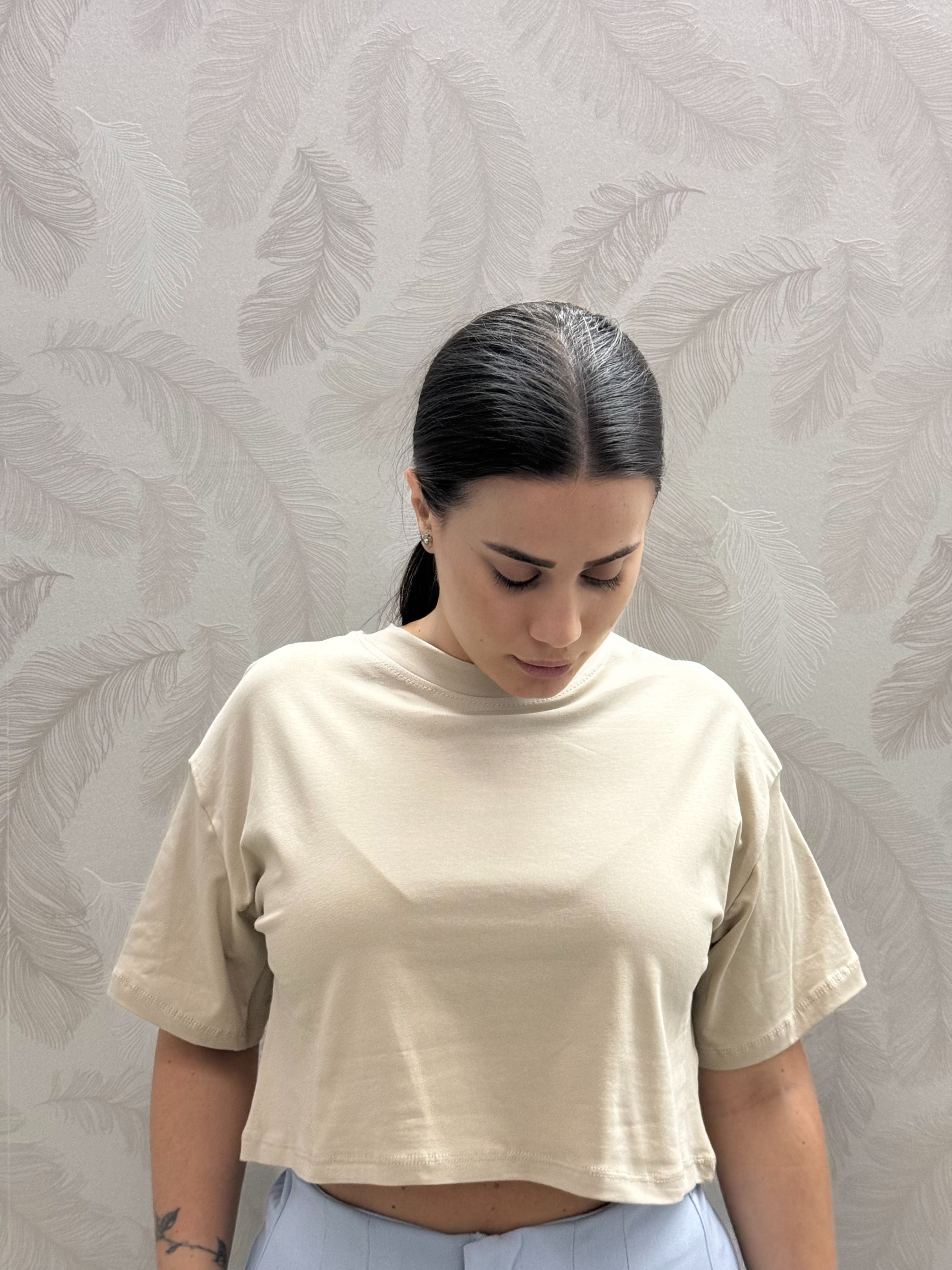 T-SHIRT CROP COTTON