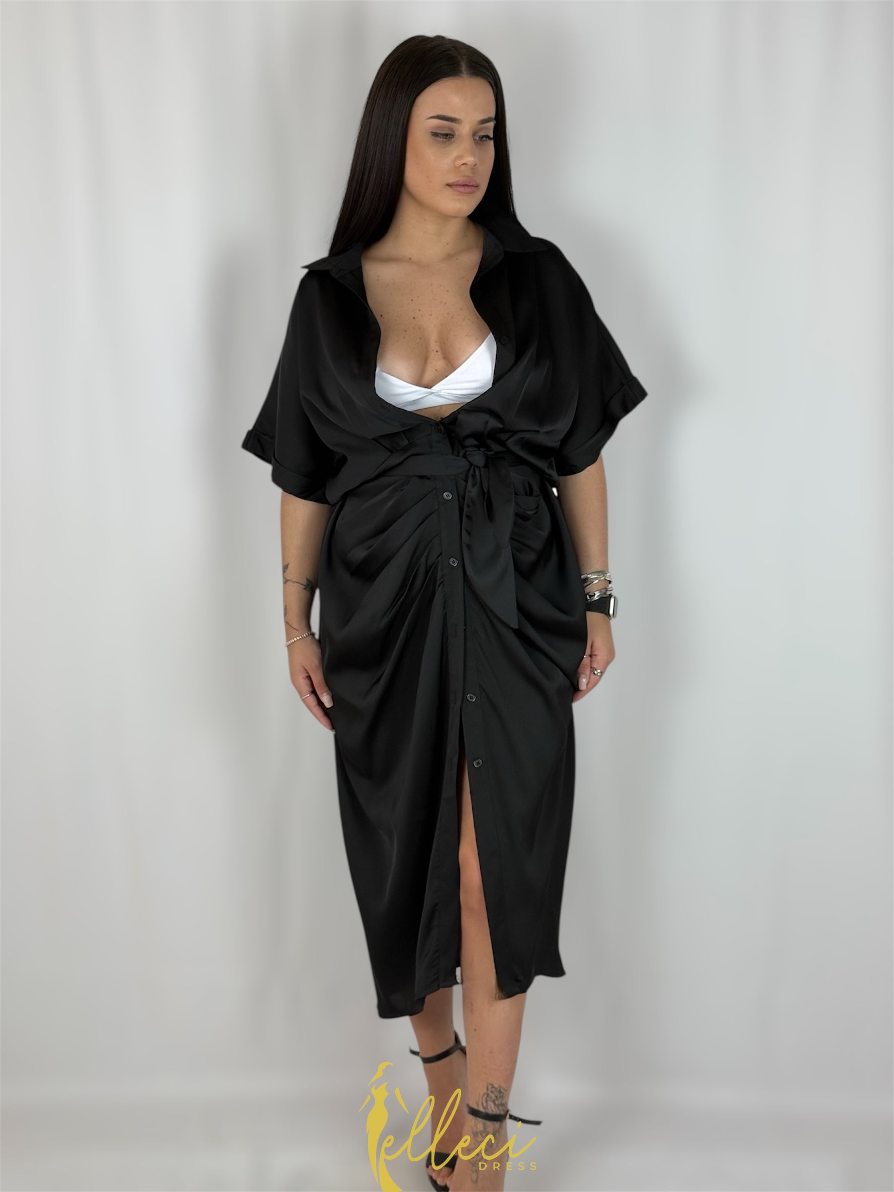 ABITO CAMICIA RASO