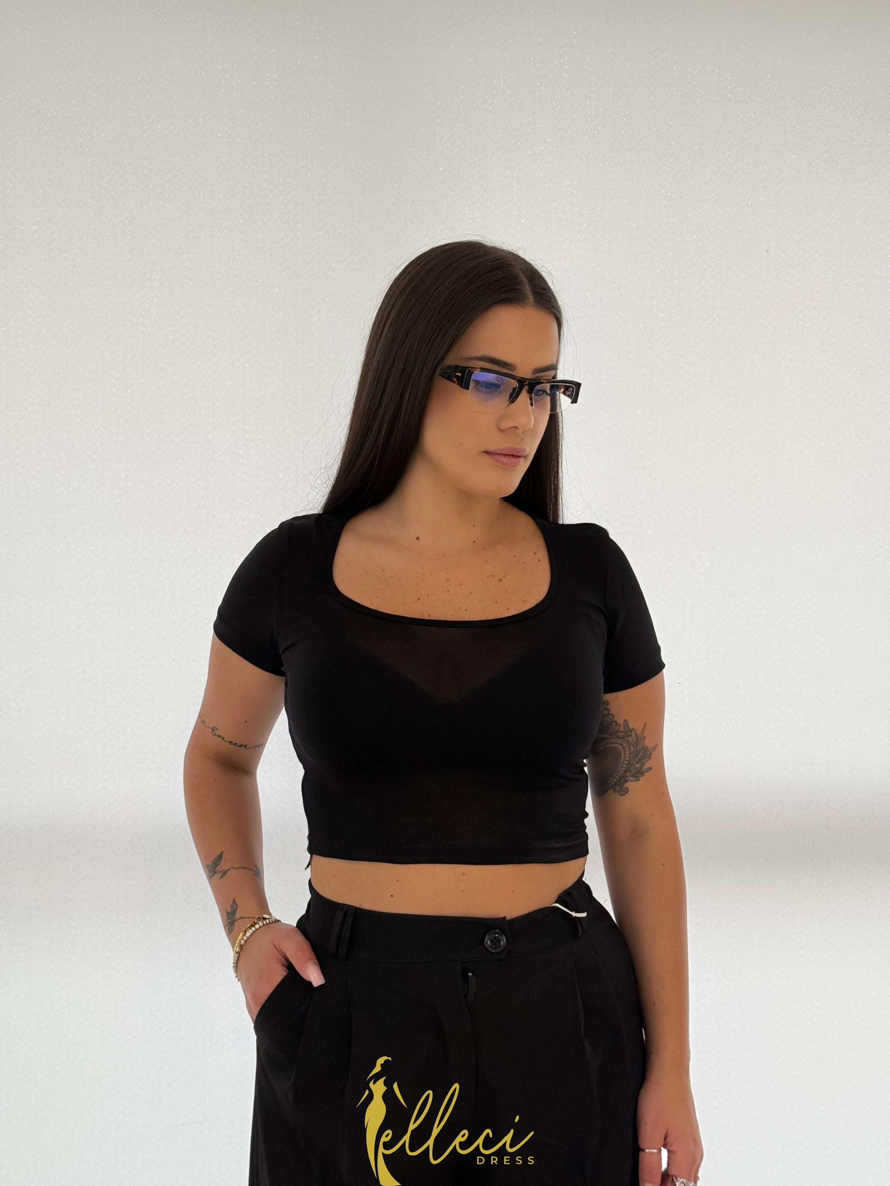 MAGLIA CROP VEIL