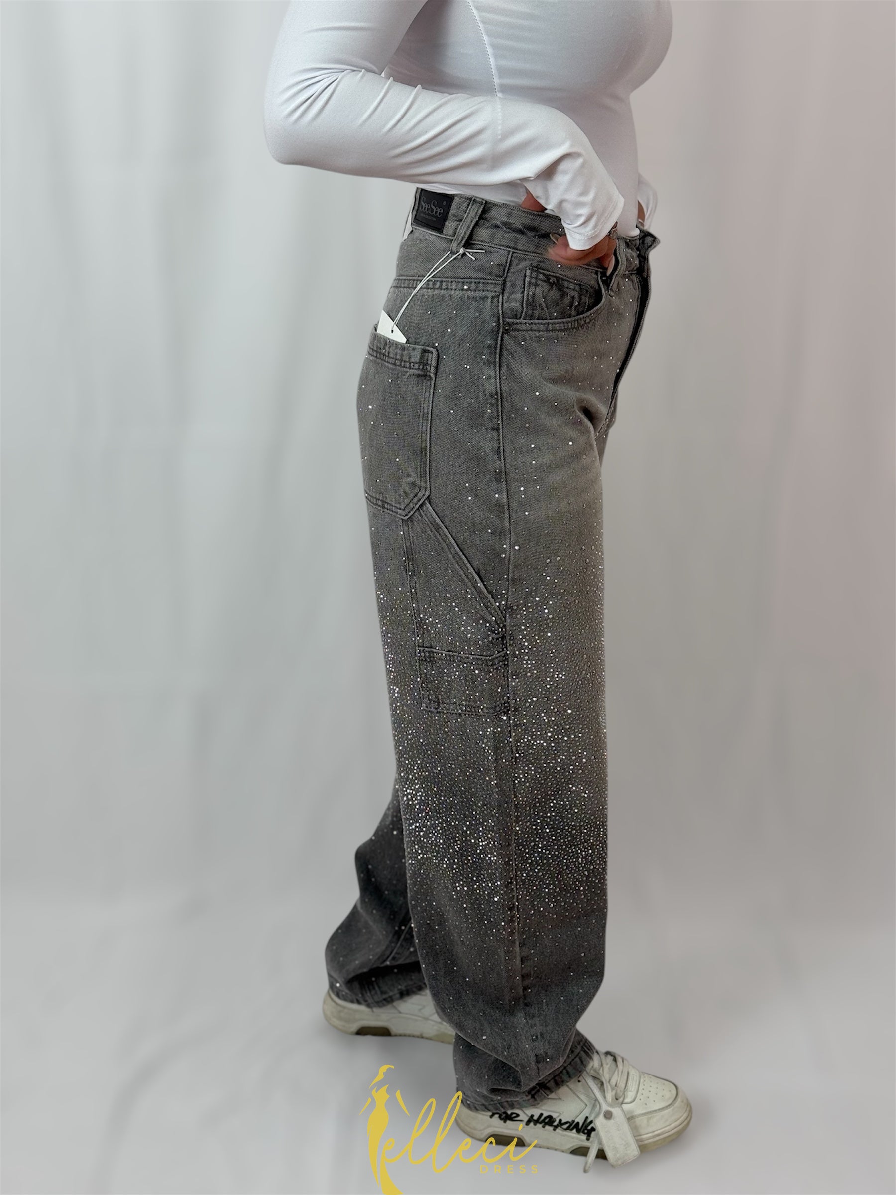 JEANS BALLOON STARDUST GREY