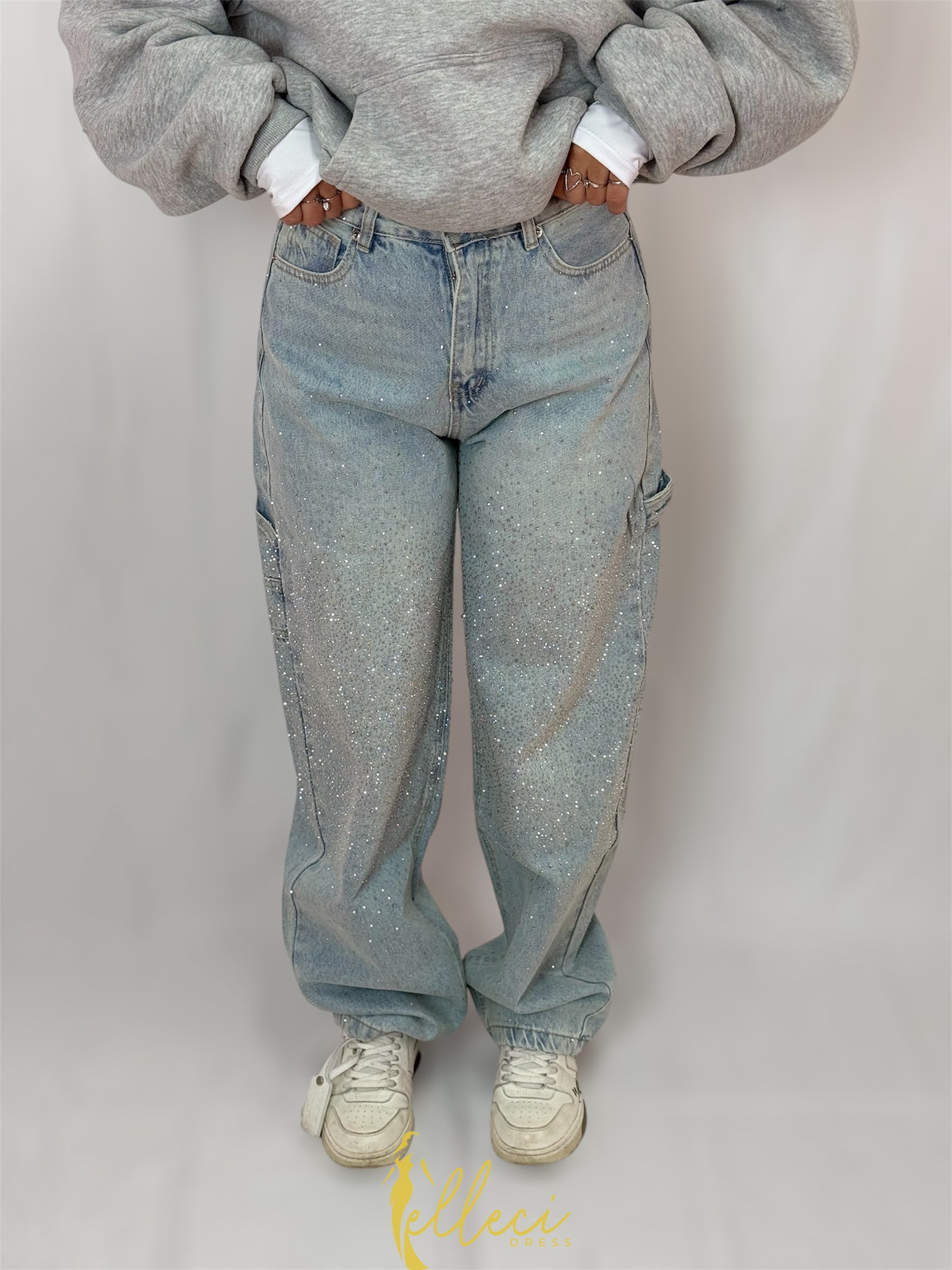 JEANS BALLOON STARDUST CLEAR