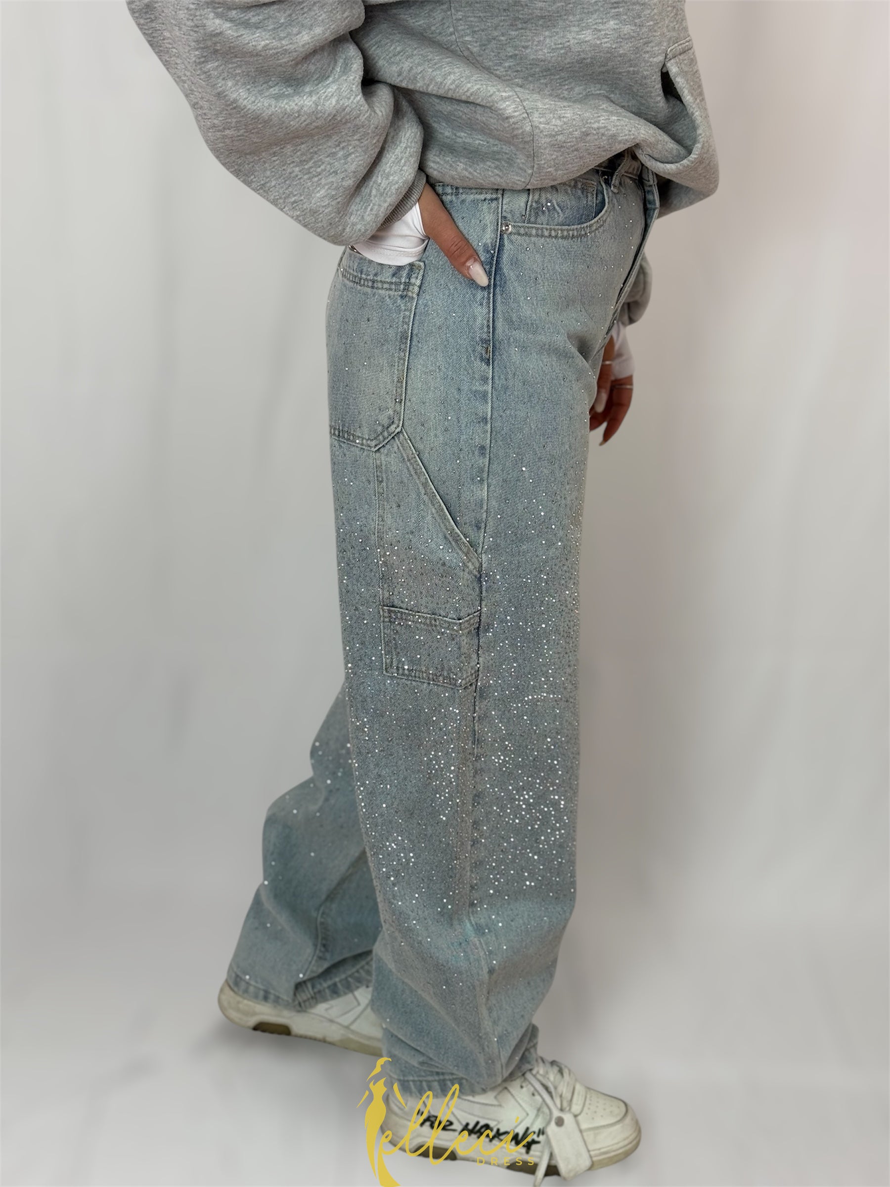 JEANS BALLOON STARDUST CLEAR