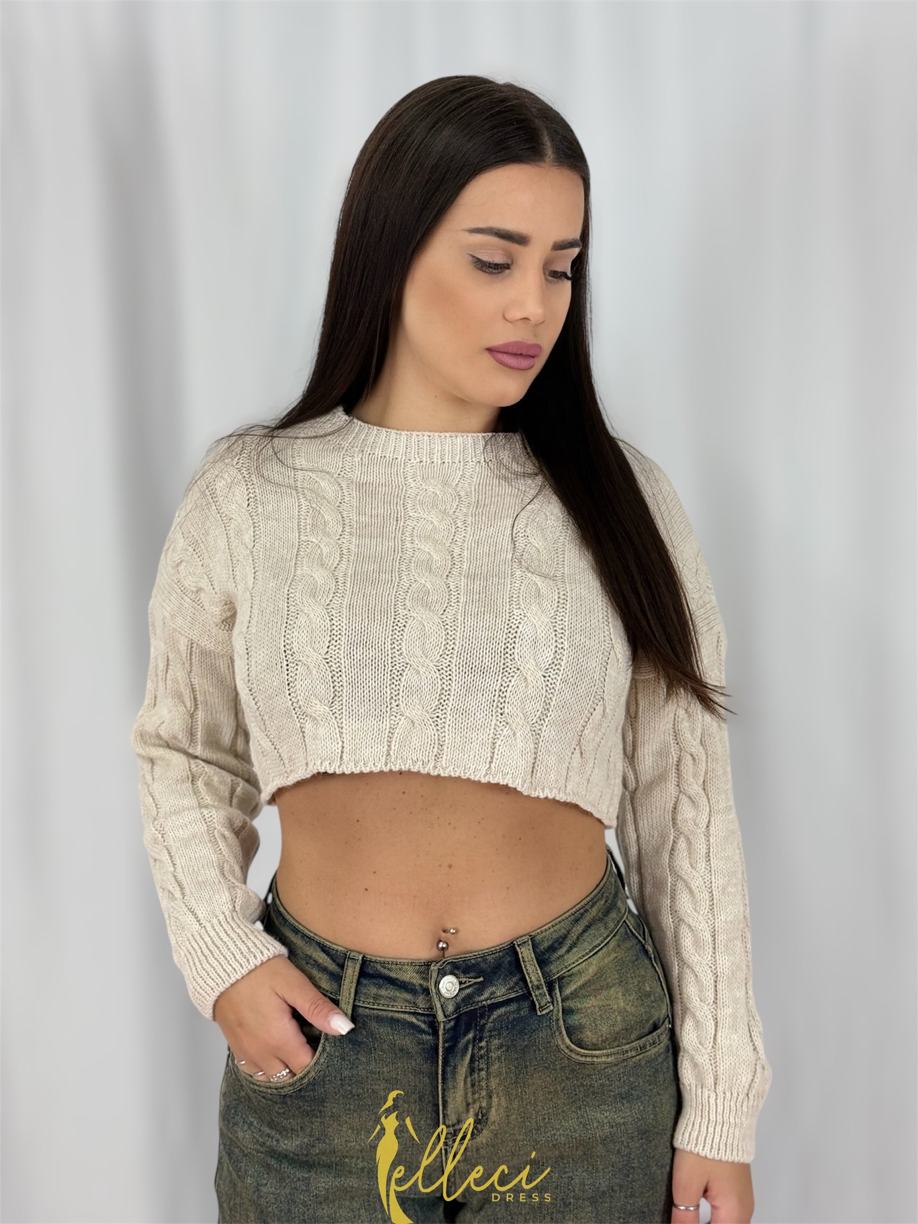 MAGLIONCINO CROP SMILE