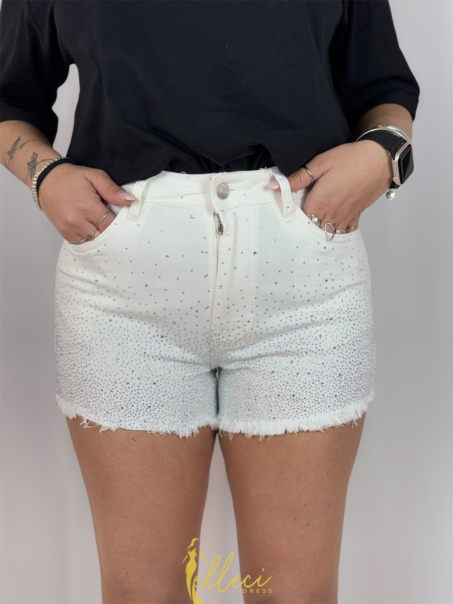 SHORT DENIM LONDON WHITE