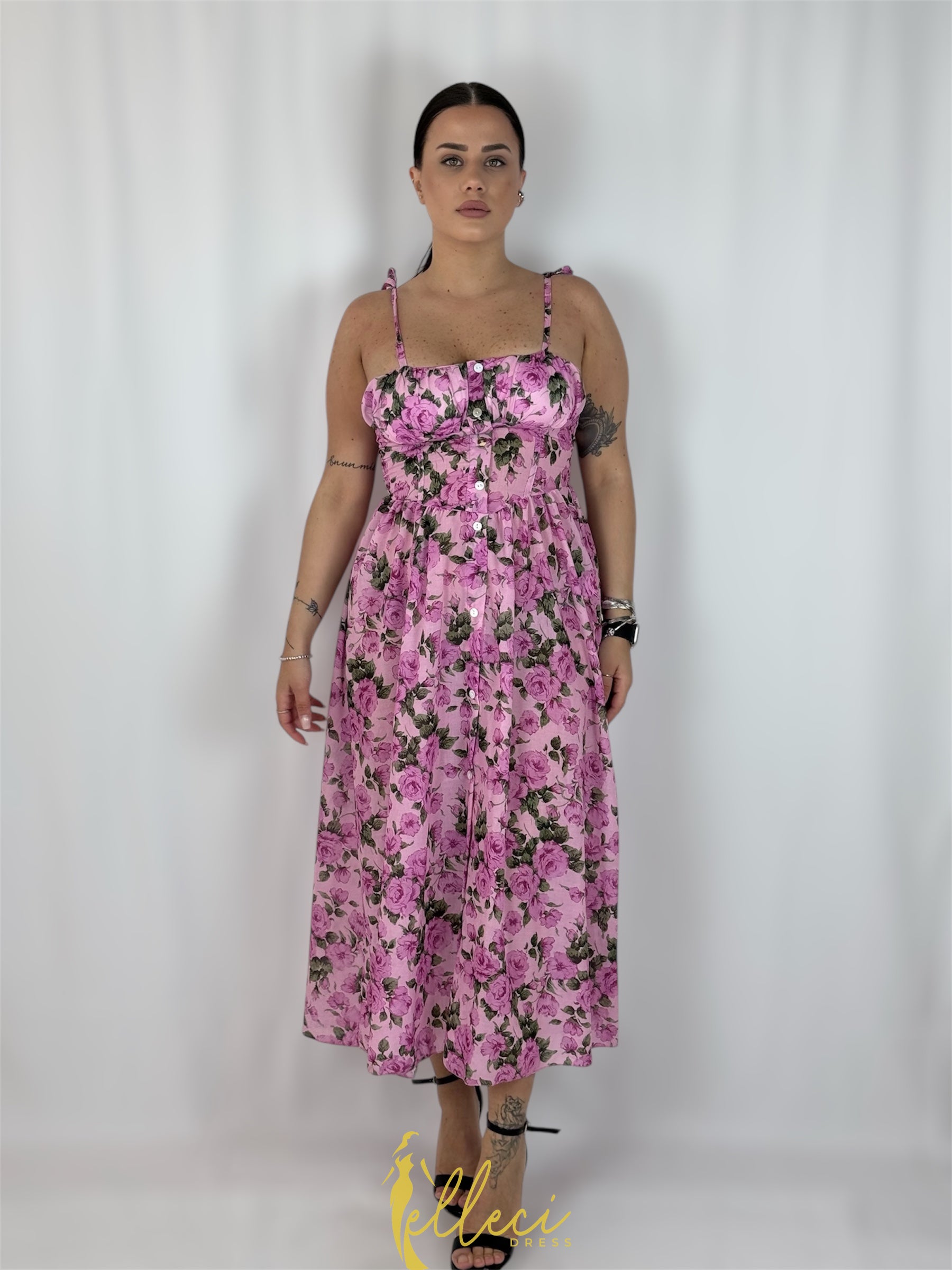 ABITO LONGUETTE FLOR